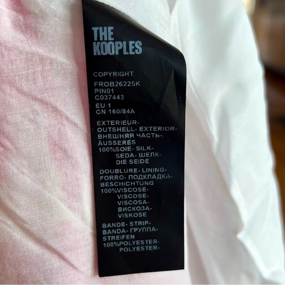 THE KOOPLES PARIS 100% Silk Pink Summer Party Midi Dress - Picture 12 of 16